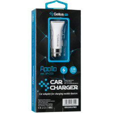 Автомобильное зарядное устройство Gelius Pro Apollo (GP-CC01, 2USB, 3.1A) с кабелем iPhone X White