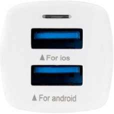 Автомобильное зарядное устройство Gelius Pro Apollo (GP-CC01, 2USB, 3.1A) с кабелем iPhone X White