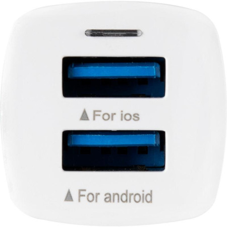 Автомобильное зарядное устройство Gelius Pro Apollo (GP-CC01, 2USB, 3.1A) с кабелем iPhone X White
