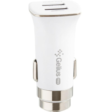 Автомобильное зарядное устройство Gelius Pro Apollo (GP-CC01, 2USB, 3.1A) с кабелем iPhone X White