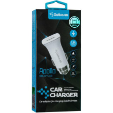 Автомобильное зарядное устройство Gelius Pro Apollo (GP-CC01, 2USB, 3.1A) с кабелем iPhone X White