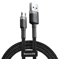 Кабель USB Baseus Cafule MicroUSB (CAMKLF-B) 2.4A 1m черный
