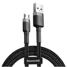 Кабель USB Baseus Cafule MicroUSB (CAMKLF-B) 2.4A 1m чорний