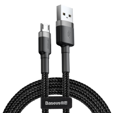 Кабель USB Baseus Cafule MicroUSB (CAMKLF-B) 2.4A 1m черный Кабель USB Baseus Cafule MicroUSB (CAMKLF-B) 2.4A 1m черный