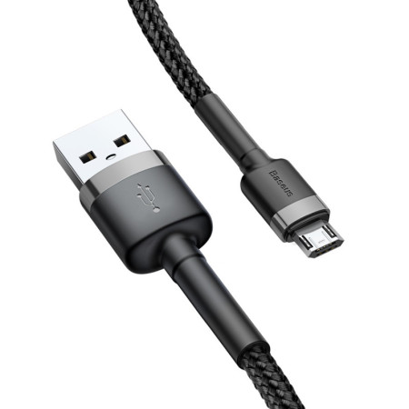 Кабель USB Baseus Cafule MicroUSB (CAMKLF-B) 2.4A 1m черный
