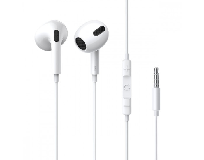Провідні навушники Baseus Encok 3.5mm Wired Earphone H17, White (NGCR020002)