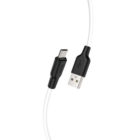 Кабель Hoco X21 Silicone MicroUSB Black/White (1m)