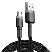 Кабель USB Baseus Cafule MicroUSB (CAMKLF-CG1) (2m) (черный \ Black) (Класс B)