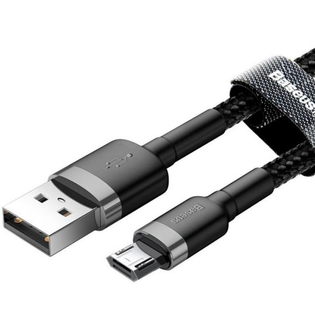 Кабель USB Baseus Cafule MicroUSB (CAMKLF-CG1) (2m) (черный \ Black) (Класс B)