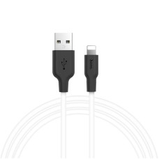 Кабель Hoco X21 Plus Silicone Lightning (1m) (Чорний / Білий)