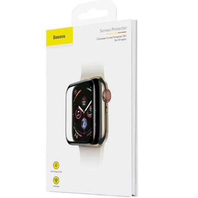Захисне Скло Baseus Curved-Screen Apple Watch 38mm 3D (Чорний / Black) (SGAPWA4-C01) (0.23mm)