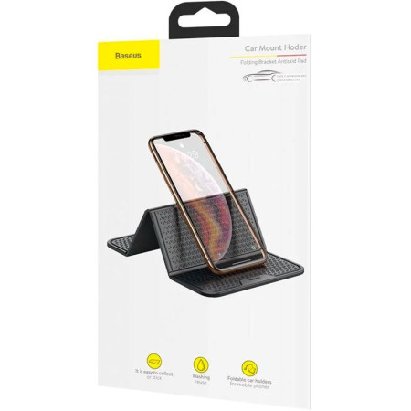 Резиновый коврик Baseus Folding Bracket Antiskid Pad (SUWNT-01) (черный \ Black) (Класс B)