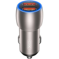 Автомобільне зарядний пристрій XO CC52 (Tarnish, 2USB) Black