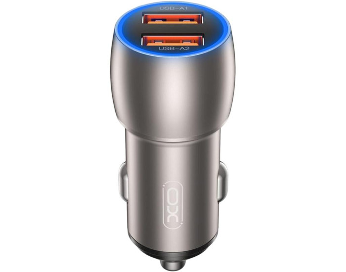Автомобильное зарядное устройство XO CC52 (Tarnish, 2USB) Black