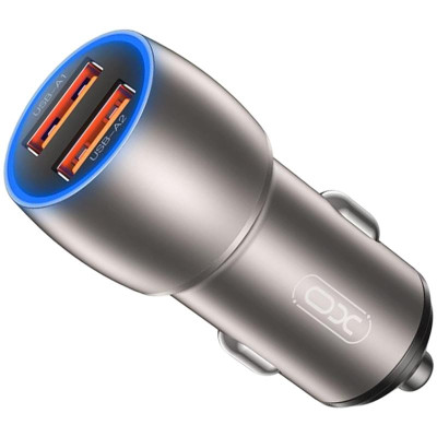 Автомобильное зарядное устройство XO CC52 (Tarnish, 2USB) Black