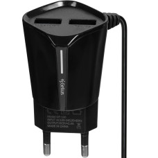 Мережеве зарядний пристрій Gelius Pro Edition Auto ID 2USB з кабелем Type-C 2.4A (Чорний  Black)