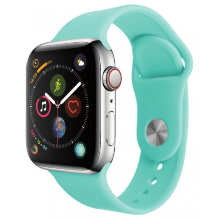 Силиконовый ремешок для Apple Watch Series 42/44 mm (Зеленый / Mint)