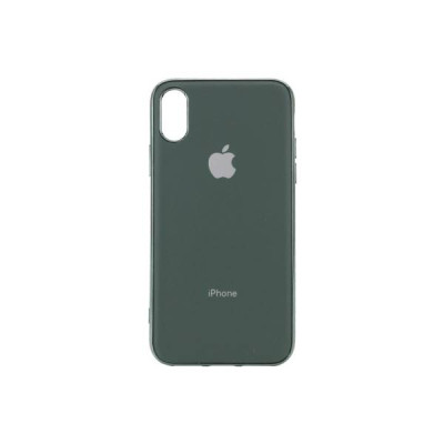 Чехол-силикон оригинал Soft Matte iPhone XS Max Dark Green