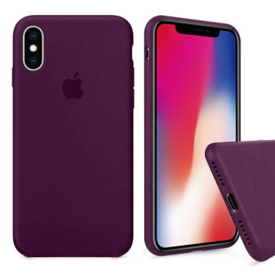 Чехол-силикон оригинал Soft Matte iPhone XS Max Marsala