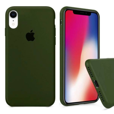 Чохол-силікон оригінал Soft Matte iPhone XR Dark Olive