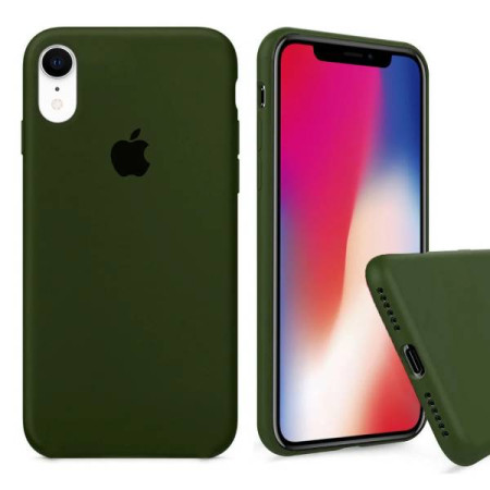 Чехол-силикон оригинал Soft Matte iPhone XR Dark Olive
