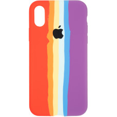 Чехол-силикон оригинал Colorfull Full Cover Soft Matte iPhone X/XS Red/Violet (2)