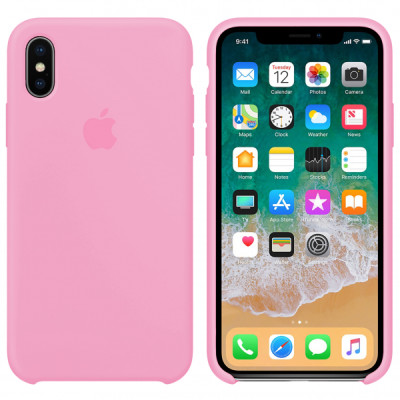 Чехол-силикон оригинал Soft Matte iPhone X Light Pink (Класс А)