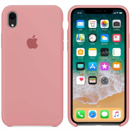 Чехол-силикон оригинал Soft Matte iPhone X Pink (Класс B)