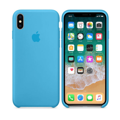Чехол-силикон оригинал Soft Matte iPhone XS Max Blue (Класс А)