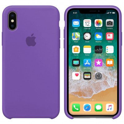 Чехол-силикон оригинал Soft Matte iPhone XS Max Lilac (Класс C)