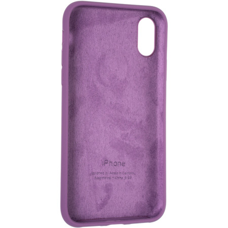 Чехол-силикон оригинал Full Soft Matte iPhone X Purple (Класс B)