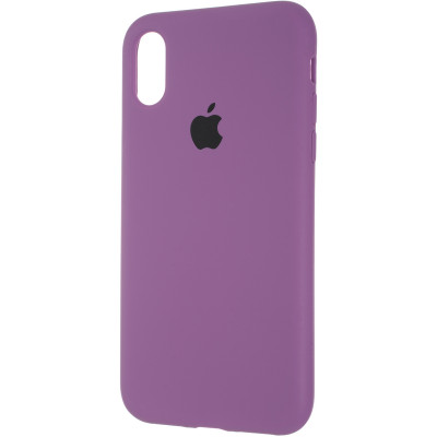 Чехол-силикон оригинал Full Soft Matte iPhone X Purple (Класс B)