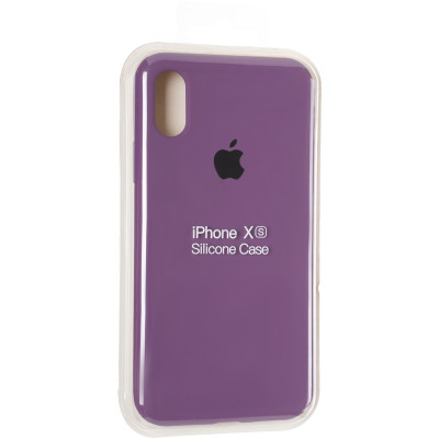 Чехол-силикон оригинал Full Soft Matte iPhone X Purple (Класс B)