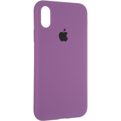 Чехол-силикон оригинал Full Soft Matte iPhone X Purple (Класс B)