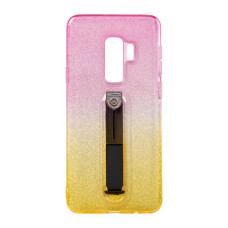 Чехол-силикон Remax Glitter Samsung G965 S9 Plus Pink with Yellow