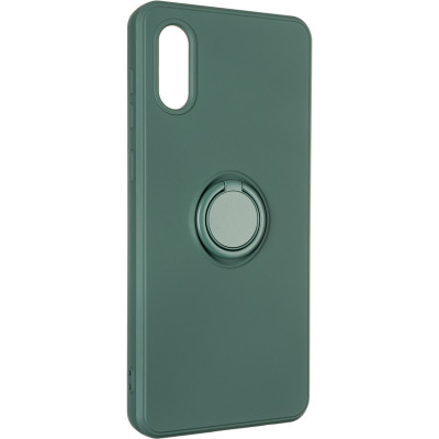 Чохол-силікон Gelius Ring Holder Case Samsung A022, A02 Dark Green
