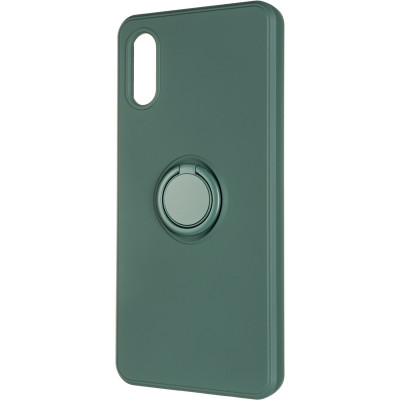 Чохол-силікон Gelius Ring Holder Case Samsung A022, A02 Dark Green