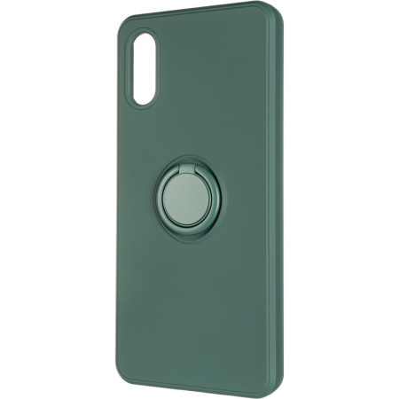 Чехол-силикон Gelius Ring Holder Case Samsung A022, A02 Dark Green