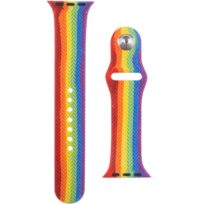 Силиконовый ремешок Braided Apple watch 38mm / 40mm, (Красный / Фиолетовый)