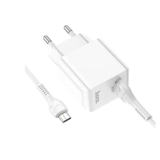 Сетевое зарядное устройство Hoco C98A Proton (1USB/18W/QC3.0) с кабелем Micro (Белый)