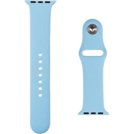Силиконовый ремешок для Apple Watch Series 38/40 mm (Голубой / Light Blue)