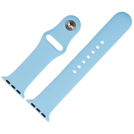 Силиконовый ремешок для Apple Watch Series 38/40 mm (Голубой / Light Blue)