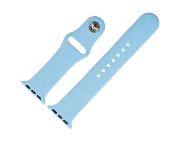 Силиконовый ремешок для Apple Watch Series 38/40 mm (Голубой / Light Blue)
