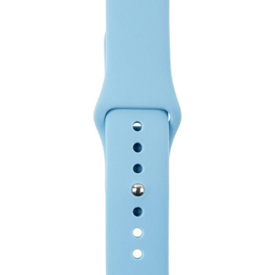 Силіконовий Ремінець для Apple Watch Series 38/40 mm (Блакитний / Light Blue)