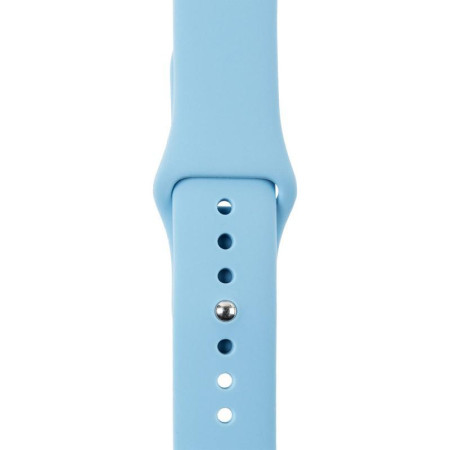 Силиконовый ремешок для Apple Watch Series 38/40 mm (Голубой / Light Blue)