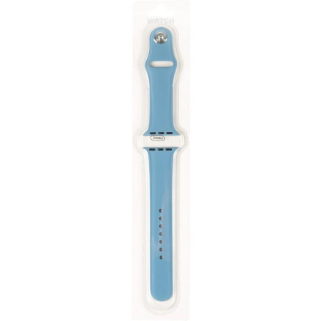 Силиконовый ремешок для Apple Watch Series 38/40 mm (Голубой / Light Blue)