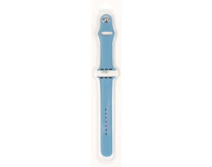 Силиконовый ремешок для Apple Watch Series 38/40 mm (Голубой / Light Blue)