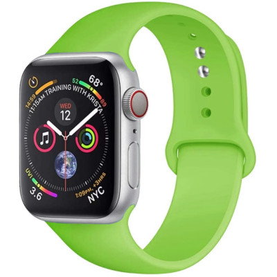 Силіконовий Ремінець для Apple Watch Series 42/44 mm (Зелений / Green)