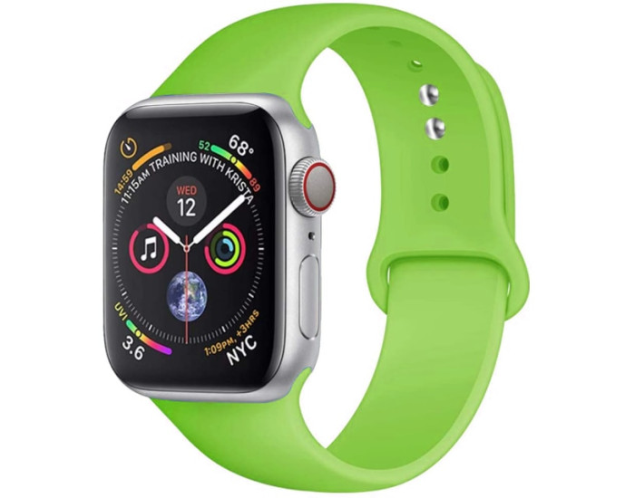 Силиконовый ремешок для Apple Watch Series 42/44 mm (Зеленый / Green)