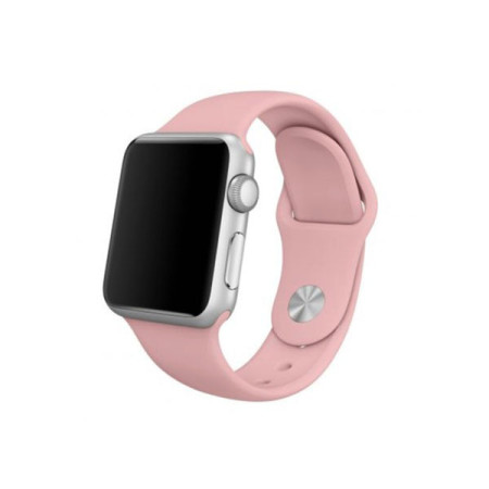 Силиконовый ремешок для Apple Watch Series 38/40 mm (Розовый / Pink) (Класс B)